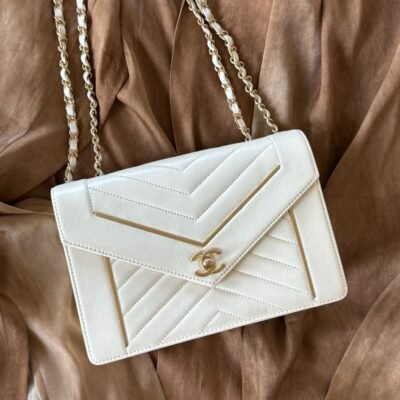 CHANEL Chevron Envelope Flap Bag