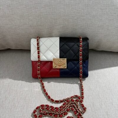 CHANEL Multicolor Lambskin Square Mini Flap GHW