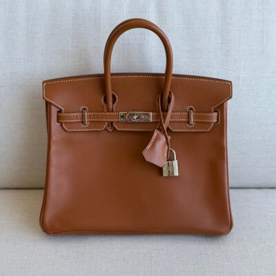 HERMES Gold Epsom Leather Birkin 25 PHW