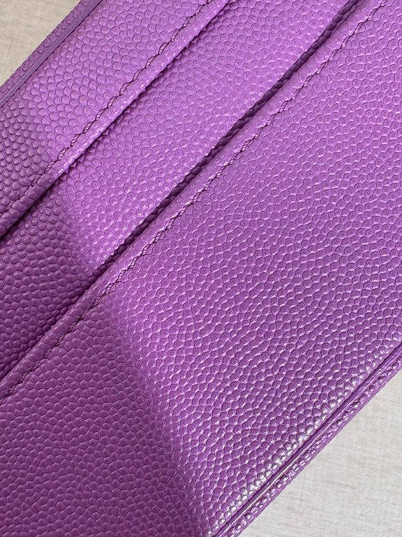 CHANEL Purple Caviar Filigree Vanity Case Medium GHW - Image 9