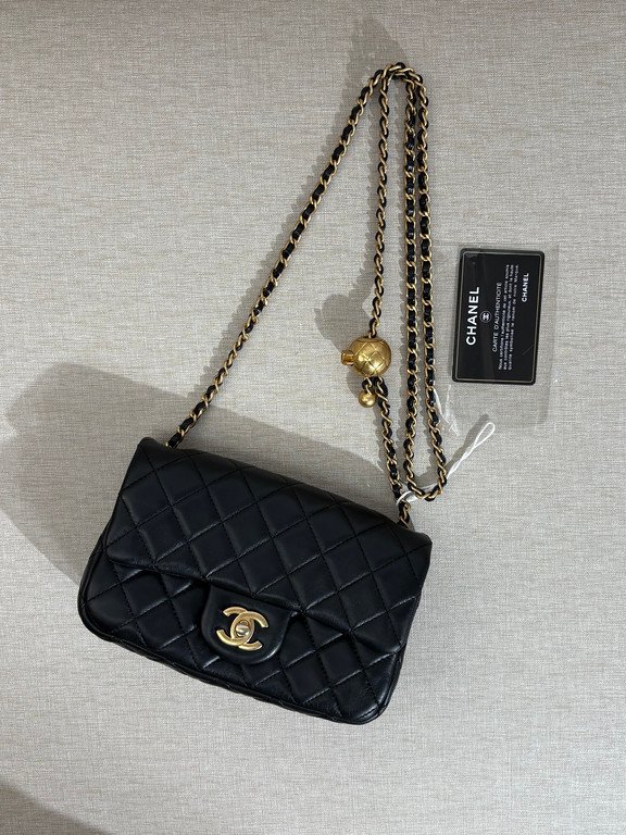 CHANEL Black Lambskin Classic Flap Mini GHW - Image 17
