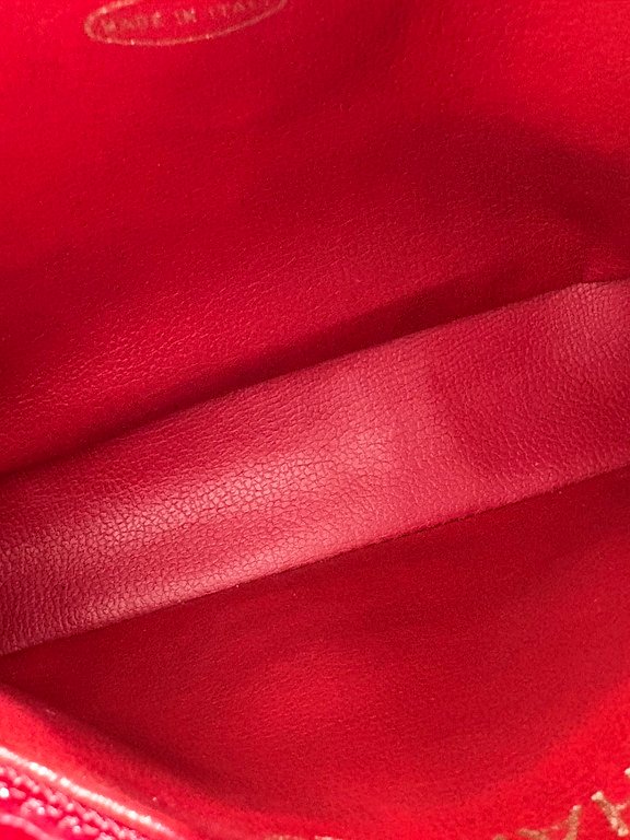 CHANEL Red Lambskin Belt Bag Mini GHW - Image 13