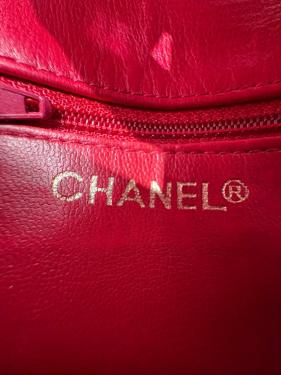 CHANEL Red Lambskin Belt Bag Mini GHW - Image 26
