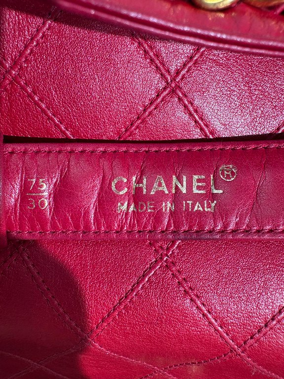 CHANEL Red Lambskin Belt Bag Mini GHW - Image 27