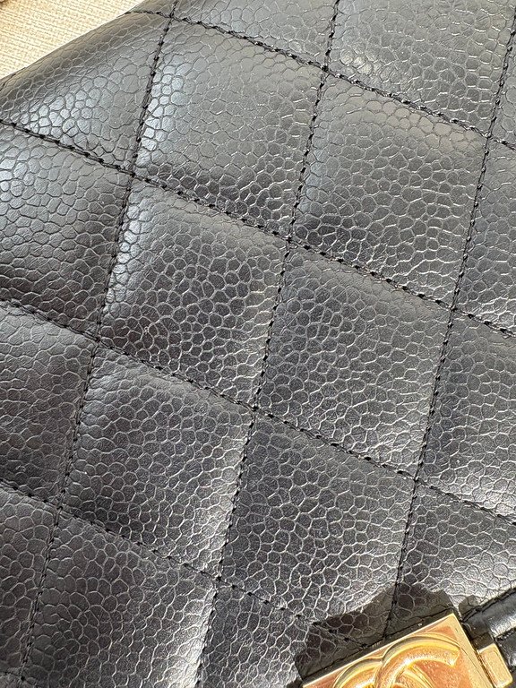 CHANEL Black Caviar Boy WOC GHW - Image 7