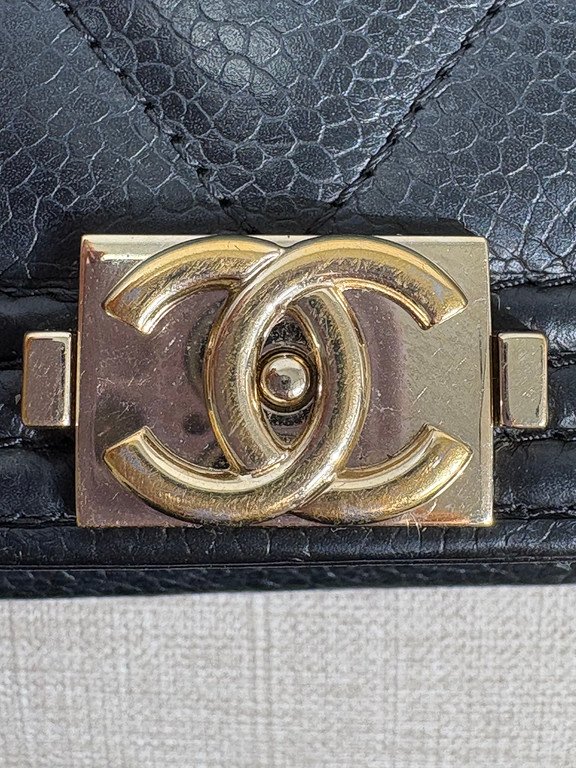 CHANEL Black Caviar Boy WOC GHW - Image 21
