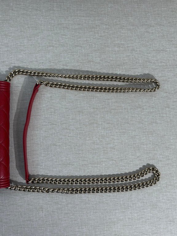 CHANEL Red Caviar Boy WOC GHW - Image 6