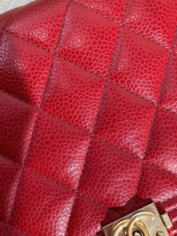CHANEL Red Caviar Boy WOC GHW - Image 8