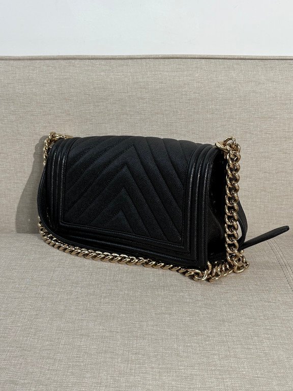CHANEL Black Caviar Boy Bag Small GHW - Image 18