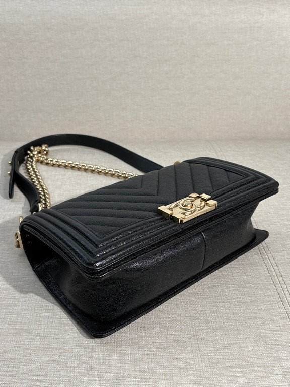 CHANEL Black Caviar Boy Bag Small GHW - Image 5