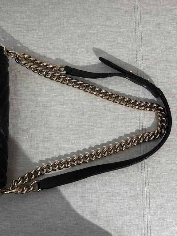 CHANEL Black Caviar Boy Bag Small GHW - Image 7