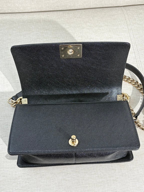 CHANEL Black Caviar Boy Bag Small GHW - Image 8
