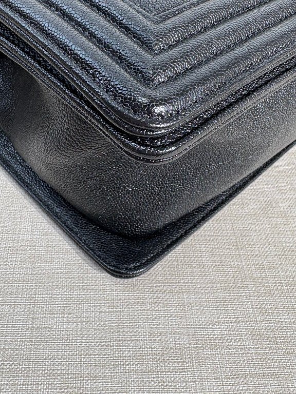 CHANEL Black Caviar Boy Bag Small GHW - Image 9
