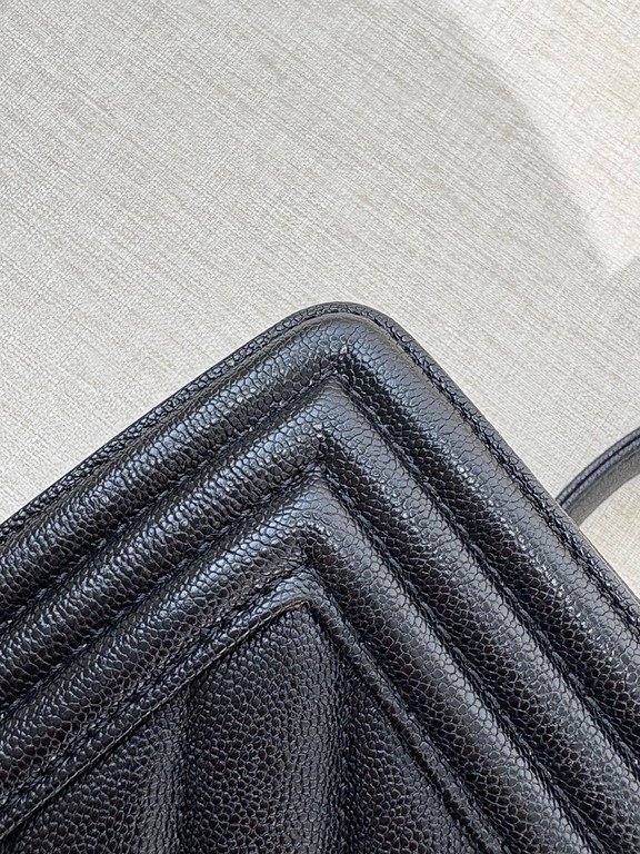 CHANEL Black Caviar Boy Bag Small GHW - Image 12