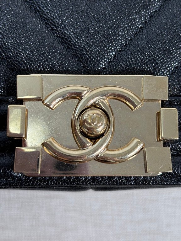 CHANEL Black Caviar Boy Bag Small GHW - Image 20