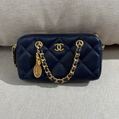 CHANEL Black Caviar Camera Bag Small GHW