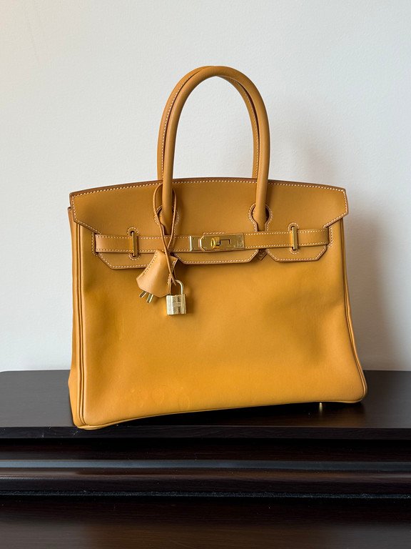 HERMES Naturelle Vache Leather Birkin 30 GHW - Image 5