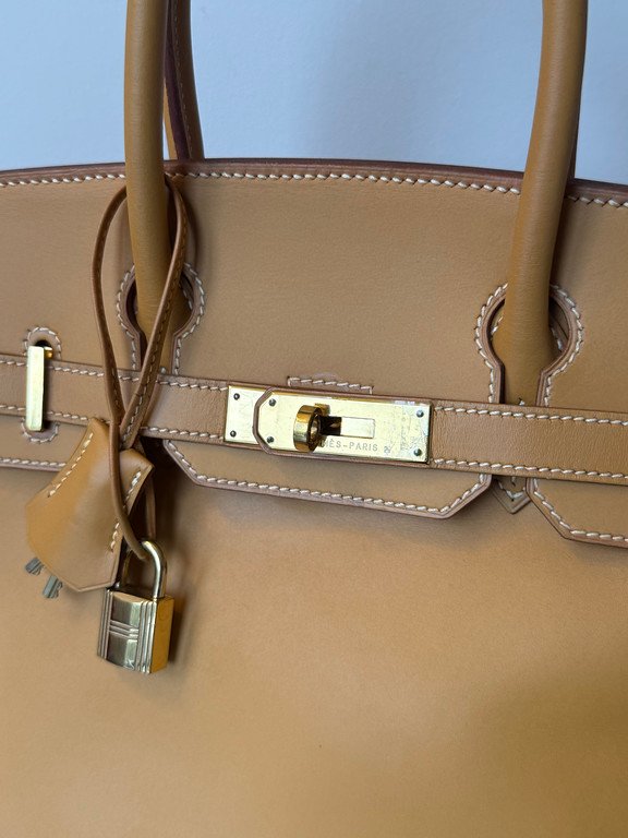 HERMES Naturelle Vache Leather Birkin 30 GHW - Image 8