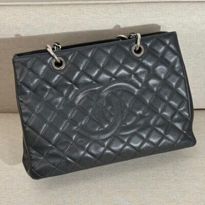 CHANEL Black Caviar Grand Shopping Tote GST SHW