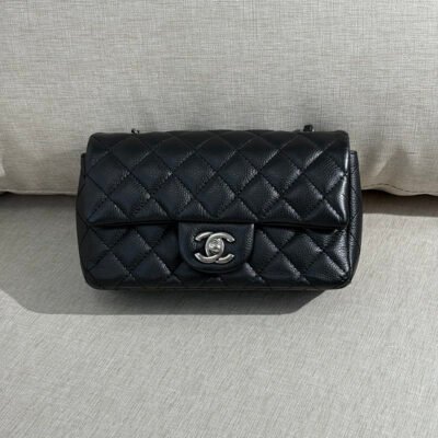 CHANEL Black Caviar Classic Flap Mini SHW