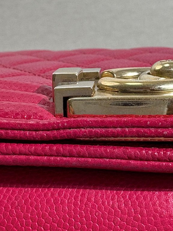 CHANEL Red Caviar Boy Bag Old Medium GHW - Image 20