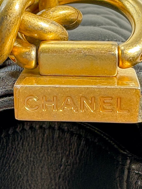 CHANEL Black Lambskin Boy Bag Small GHW - Image 27
