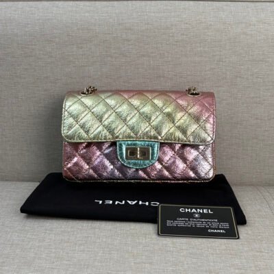 CHANEL Multicolor Metallic Goatskin 2.55 Reissue Flap Mini GHW