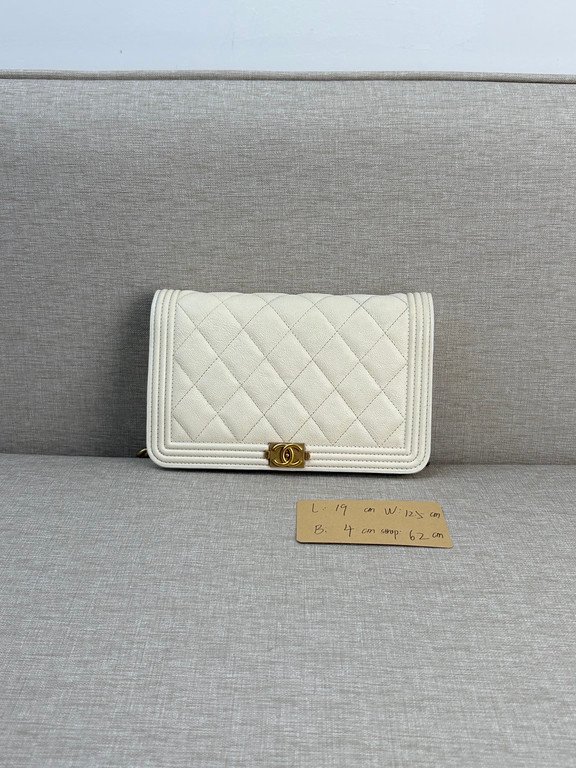 CHANEL White Caviar Boy WOC GHW - Image 15