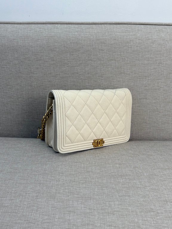 CHANEL White Caviar Boy WOC GHW - Image 2