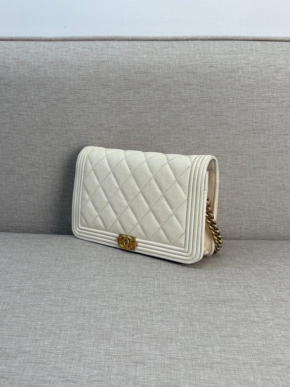 CHANEL White Caviar Boy WOC GHW - Image 16