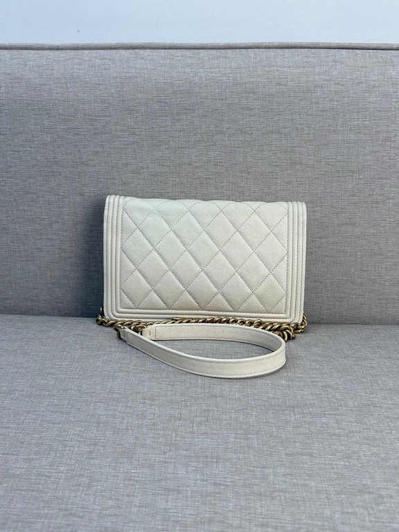 CHANEL White Caviar Boy WOC GHW - Image 3