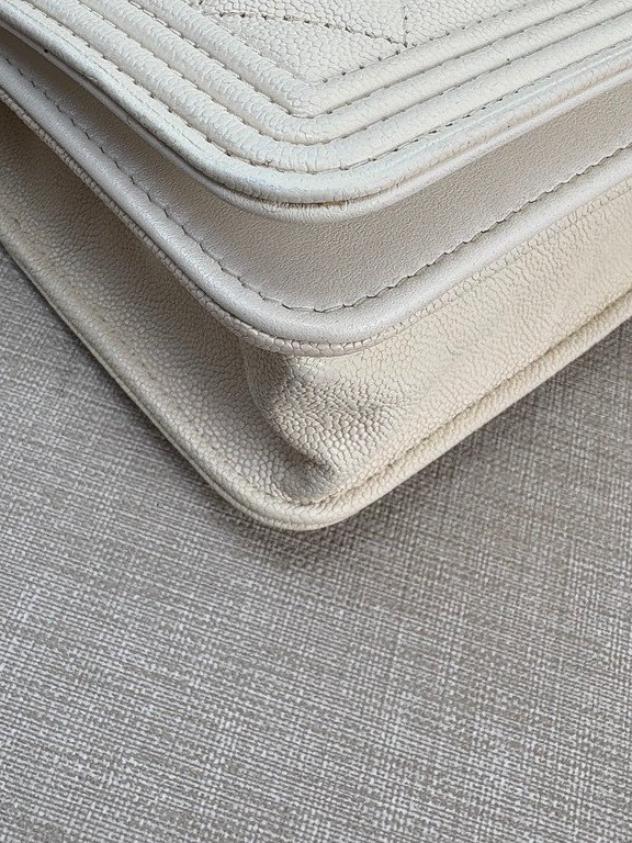 CHANEL White Caviar Boy WOC GHW - Image 7