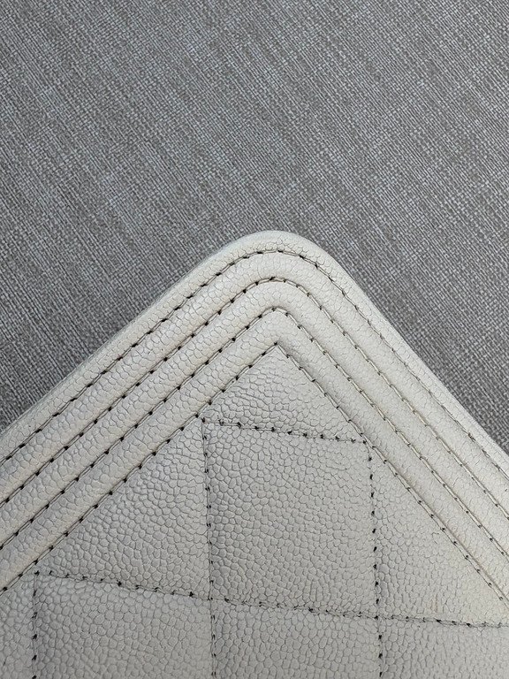 CHANEL White Caviar Boy WOC GHW - Image 10