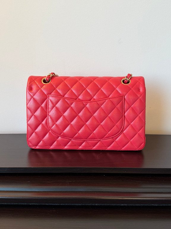 CHANEL Red Caviar Classic Flap Medium GHW - Image 4