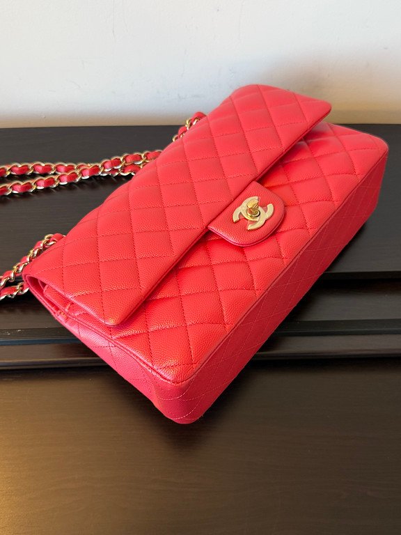 CHANEL Red Caviar Classic Flap Medium GHW - Image 6