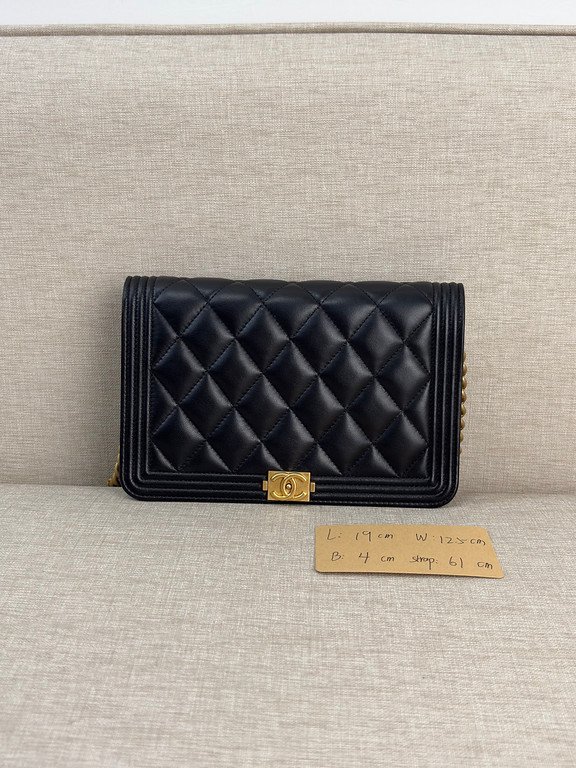CHANEL Black Lambskin Boy WOC GHW - Image 15