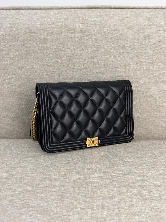 CHANEL Black Lambskin Boy WOC GHW - Image 2