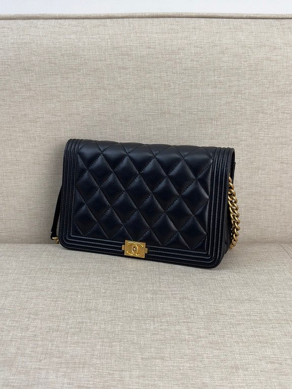CHANEL Black Lambskin Boy WOC GHW - Image 17