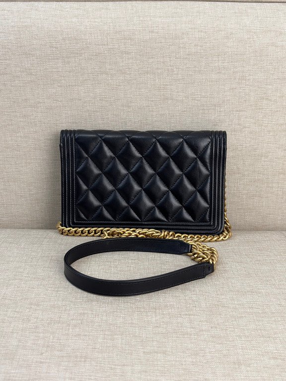 CHANEL Black Lambskin Boy WOC GHW - Image 3