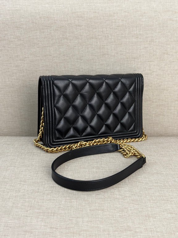 CHANEL Black Lambskin Boy WOC GHW - Image 18