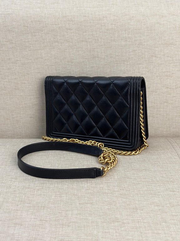 CHANEL Black Lambskin Boy WOC GHW - Image 19