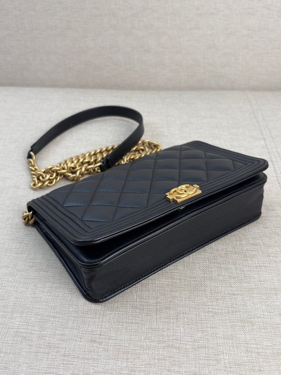 CHANEL Black Lambskin Boy WOC GHW - Image 4