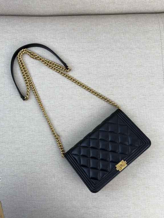 CHANEL Black Lambskin Boy WOC GHW - Image 6