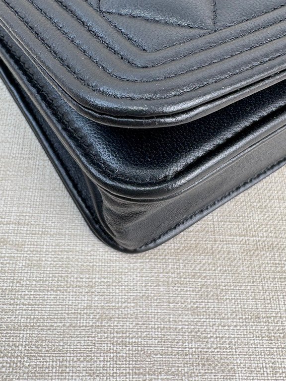 CHANEL Black Lambskin Boy WOC GHW - Image 8