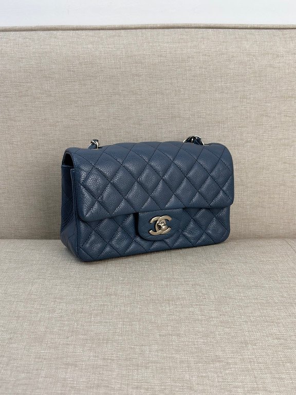 CHANEL Blue Caviar Classic Flap Mini SHW - Image 2
