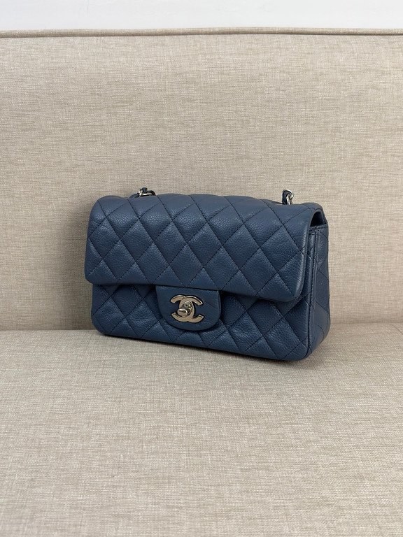 CHANEL Blue Caviar Classic Flap Mini SHW - Image 16