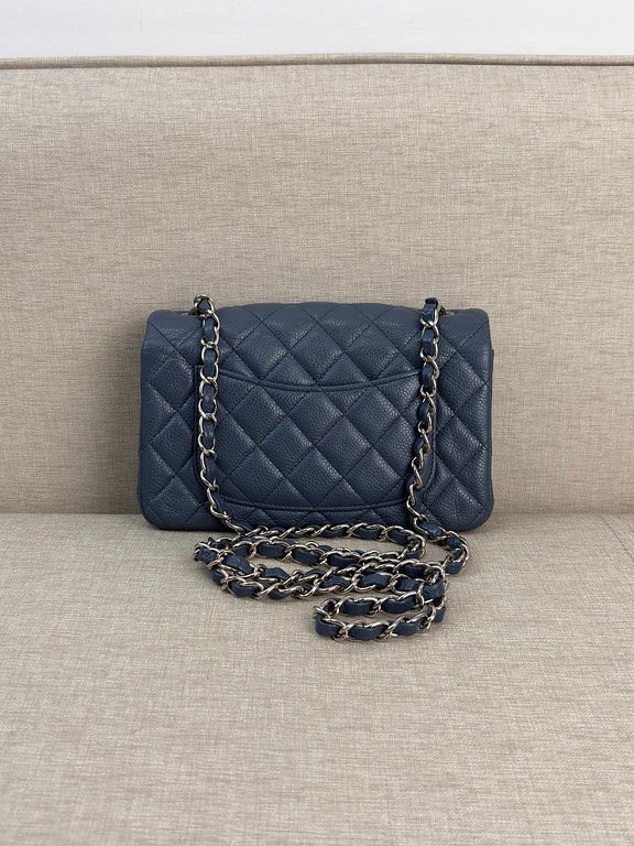 CHANEL Blue Caviar Classic Flap Mini SHW - Image 3