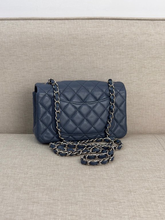 CHANEL Blue Caviar Classic Flap Mini SHW - Image 17