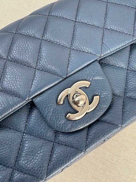 CHANEL Blue Caviar Classic Flap Mini SHW - Image 8