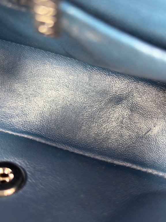 CHANEL Blue Caviar Classic Flap Mini SHW - Image 12